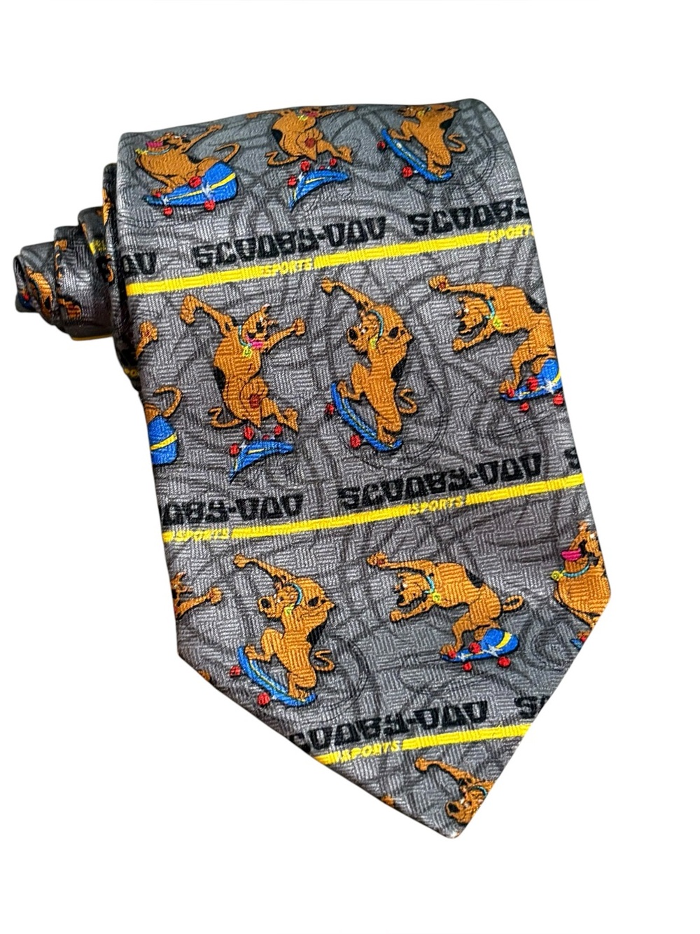 Cartoon Network Scooby-Doo Riding On A Skateboard Silk Necktie